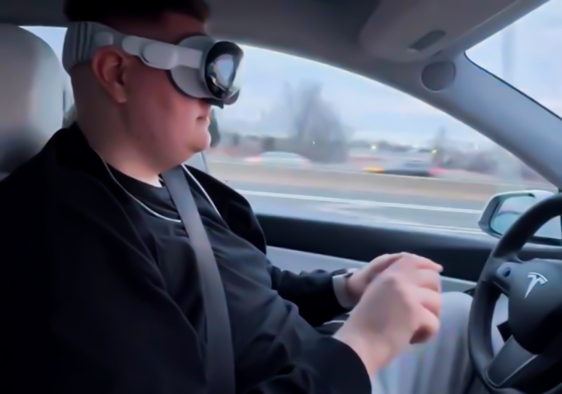 Novo Apple Vision Pro levanta questões sobre sua utilização ao volante.
